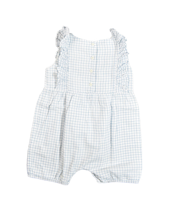 A White Rompers from Chateau de Sable in size 3-6M for girl. (Back View)
