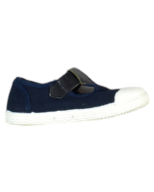 A Blue Flats from Jacadi in size 3T for girl. (Front View)