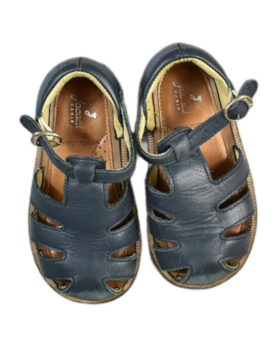A Blue Sandals from Jacadi in size 18-24M for girl. (Back View)