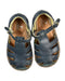 A Blue Sandals from Jacadi in size 18-24M for girl. (Back View)