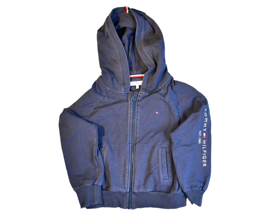 A Blue Lightweight Jackets from Tommy Hilfiger in size 6T for boy. (Front View)