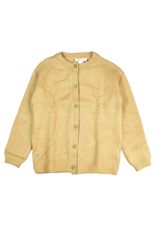 A Yellow Cardigans from Chateau de Sable in size 12Y for girl. (Front View)
