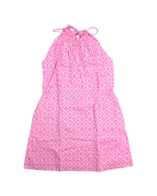 A Pink Sleeveless Dresses from Chateau de Sable in size 12Y for girl. (Front View)
