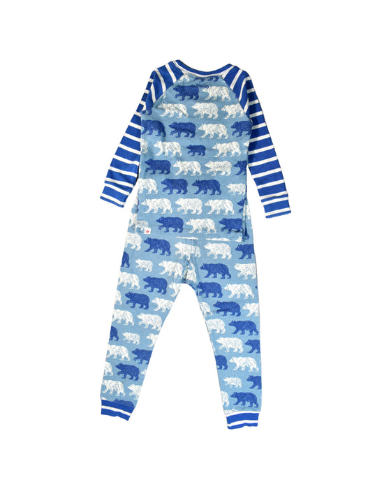 A Blue Pyjama Sets from Hatley in size 4T for boy. (Back View)