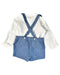 A  Overall Shorts from Nanos in size 12-18M for girl. (Back View)