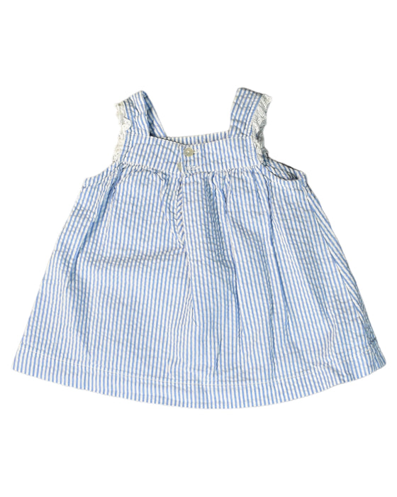 A Blue Sleeveless Dresses from Confiture in size 3-6M for girl. (Back View)