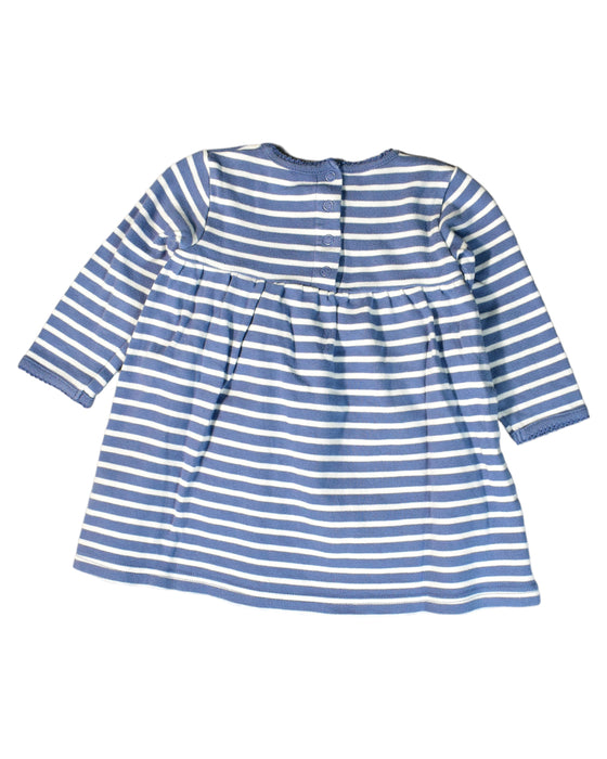 A Blue Long Sleeve Dresses from Jojo Maman Bébé in size 6-12M for girl. (Back View)