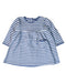 A Blue Long Sleeve Dresses from Jojo Maman Bébé in size 6-12M for girl. (Front View)