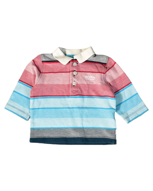 A Multicolour Long Sleeve Polos from Hugo Boss in size 6-12M for boy. (Front View)