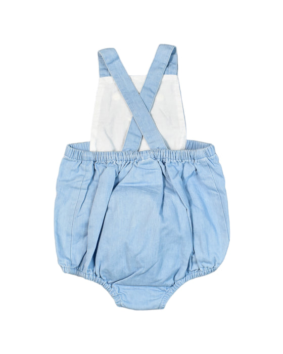 A Blue Overall Shorts from Seed in size 12-18M for girl. (Back View)