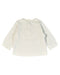 A White Long Sleeve Tops from Kingkow in size 0-3M for girl. (Back View)