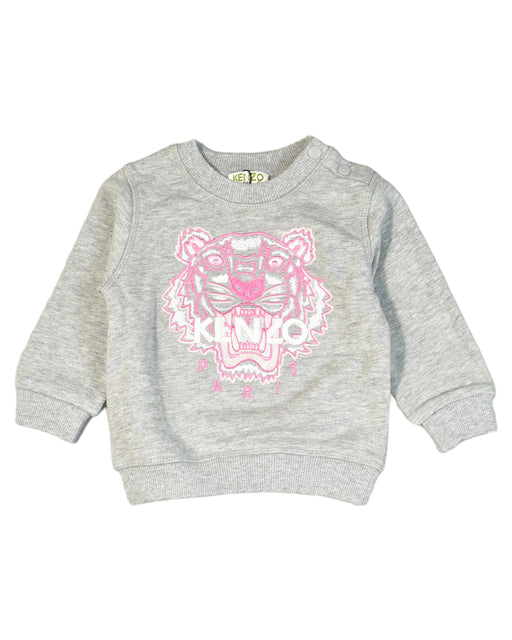 A Grey Sweatshirts from Kenzo in size 6-12M for girl. (Front View)