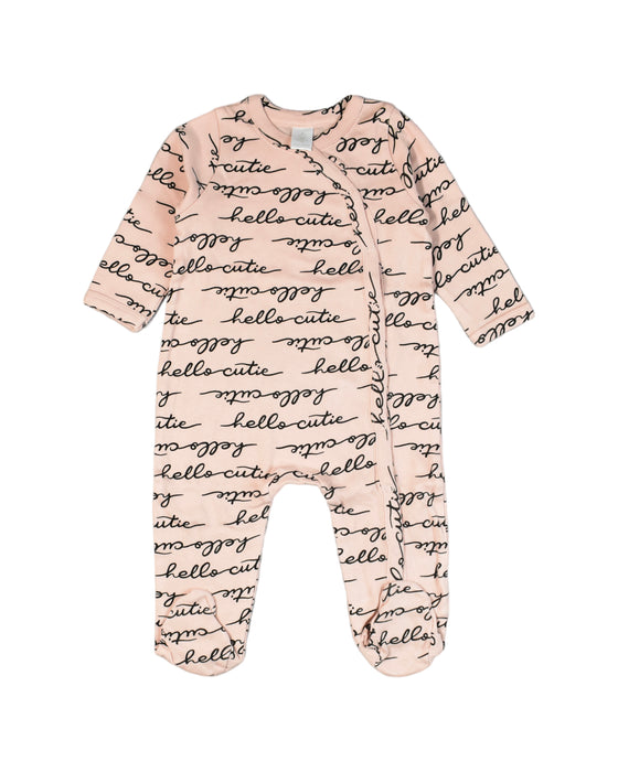 A Pink Jumpsuits from Nordstrom in size 3-6M for girl. (Front View)