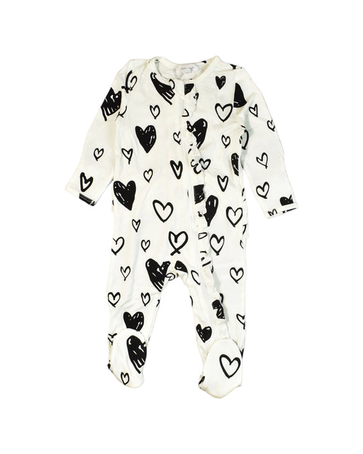 A White Jumpsuits from Angel Dear in size 6-12M for boy. (Front View)
