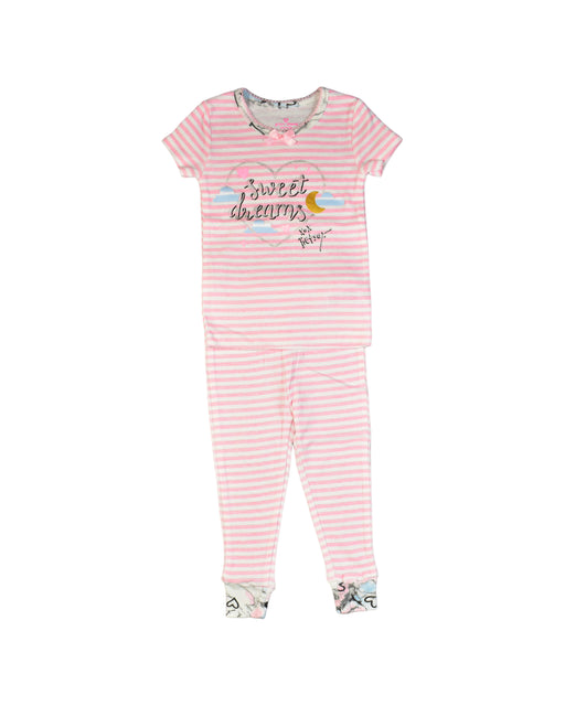A Pink Pyjama Sets from Betsey Johnson in size 2T for girl. (Front View)