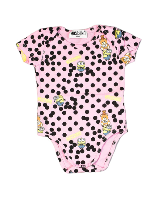 A Pink Bodysuits from Moschino in size 3-6M for girl. (Front View)