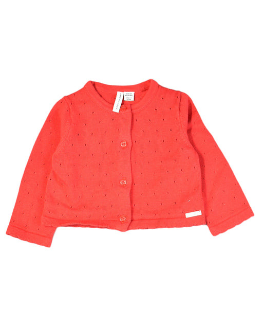 A Red Cardigans from Janie & Jack in size 6-12M for girl. (Front View)