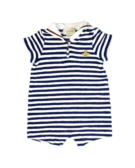 A White Rompers from Gucci in size 6-12M for boy. (Front View)