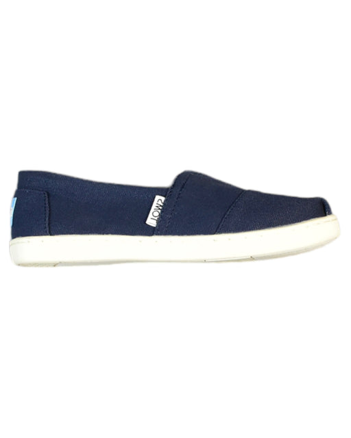 A Blue Espadrilles from Toms in size 7Y for boy. (Front View)