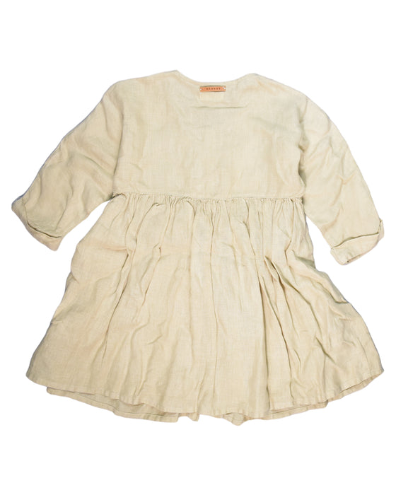 A Brown Long Sleeve Dresses from Nixnut in size 3T for girl. (Back View)
