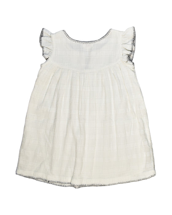A White Sleeveless Dresses from Zef in size 4T for girl. (Back View)