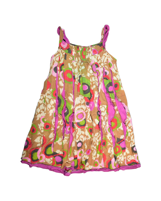 A Brown Sleeveless Dresses from Catimini in size 3T for girl. (Front View)