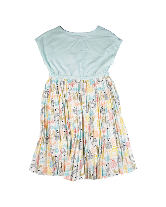 A Multicolour Sleeveless Dresses from Elly in size 6T for girl. (Back View)
