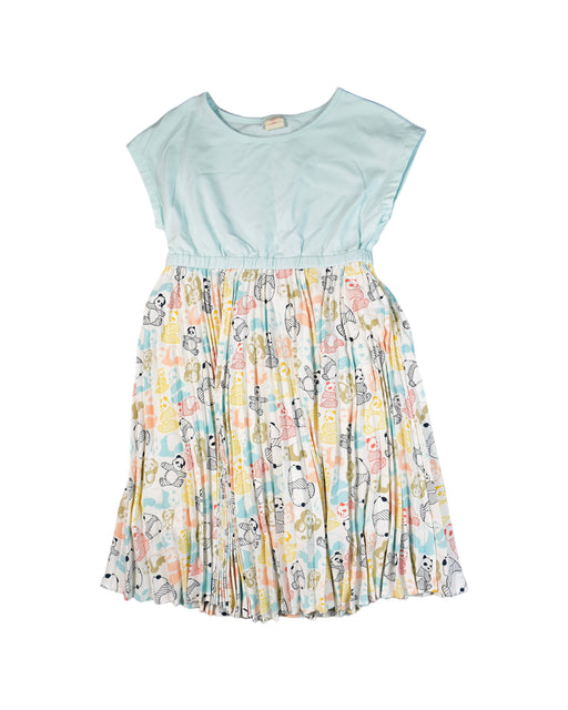 A Multicolour Sleeveless Dresses from Elly in size 6T for girl. (Front View)