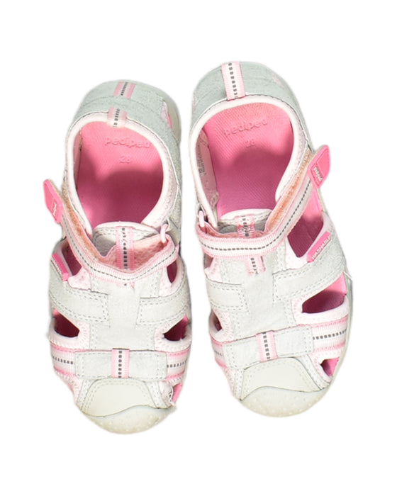 A White Sandals from pediped in size 5T for girl. (Back View)