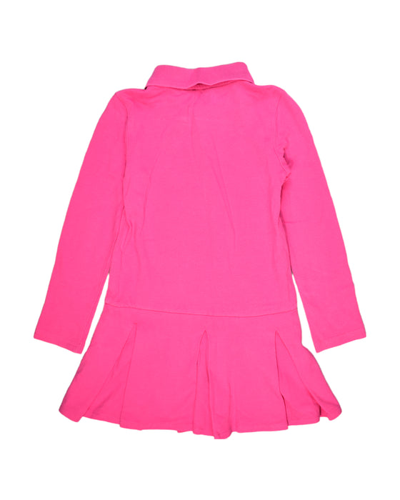 A Pink Long Sleeve Dresses from Polo Ralph Lauren in size 5T for girl. (Back View)