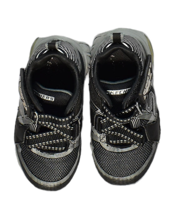 A Black Sneakers from Skechers in size 18-24M for boy. (Back View)