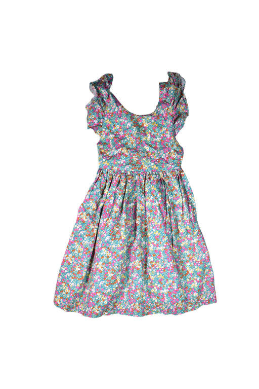 A Teal Sleeveless Dresses from Elizabeth Little in size 6T for girl. (Front View)
