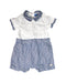 A White Rompers from bloomB in size 6-12M for girl. (Front View)