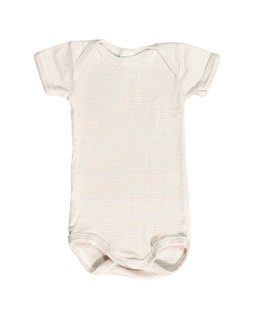 A Beige Bodysuits from Petit Bateau in size 0-3M for girl. (Front View)