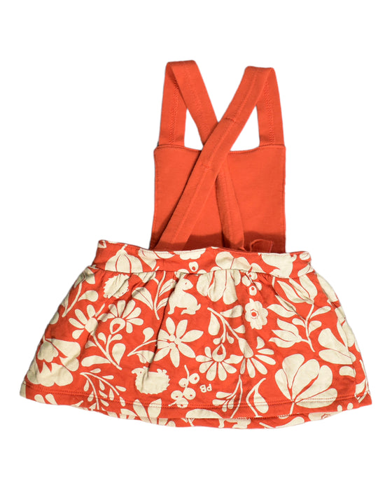 A Orange Sleeveless Dresses from Petit Bateau in size 3-6M for girl. (Back View)