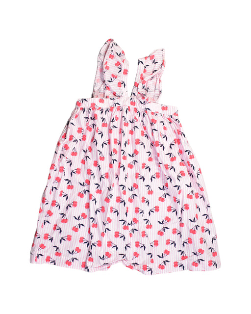 A Pink Sleeveless Dresses from Seed in size 6T for girl. (Front View)