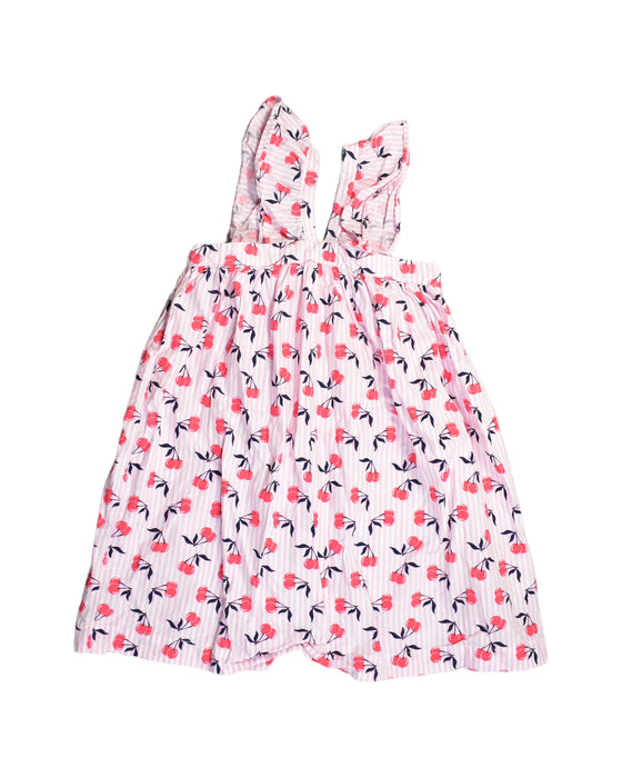 A Pink Sleeveless Dresses from Seed in size 6T for girl. (Front View)