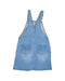 A Blue Overall Dresses from Chateau de Sable in size 10Y for girl. (Back View)