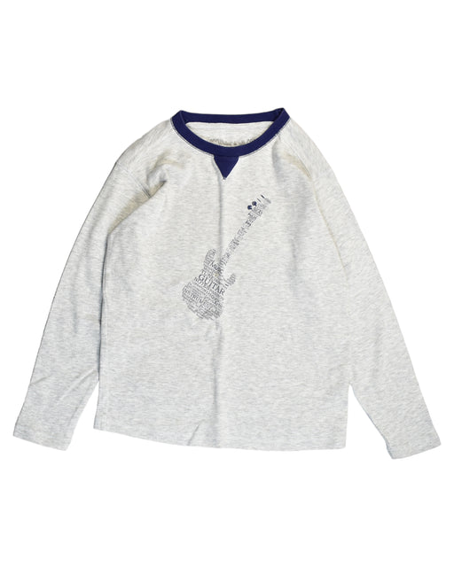 A Grey Long Sleeve Tops from Chateau de Sable in size 6T for boy. (Front View)