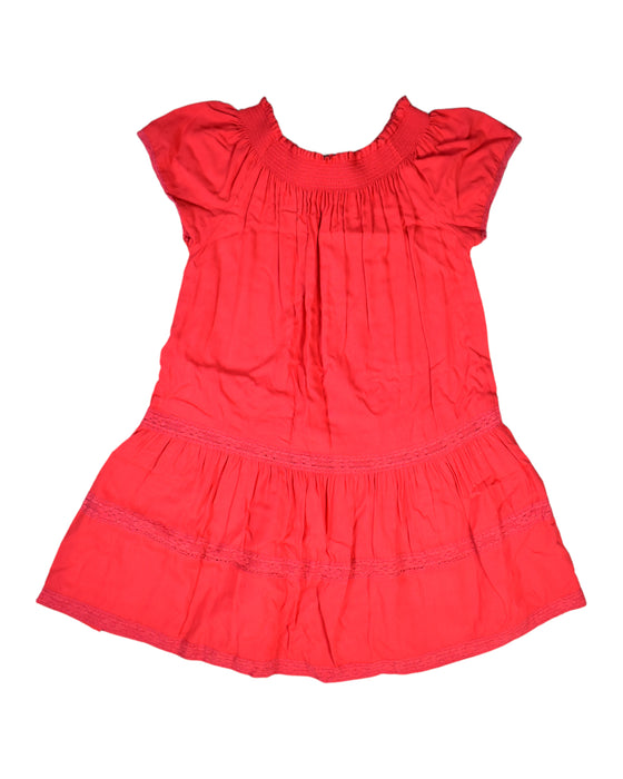 A Red Sleeveless Dresses from Chateau de Sable in size 8Y for girl. (Back View)