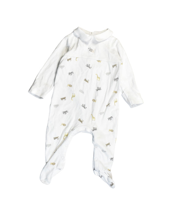 A White Onesies from Purebaby in size 3-6M for boy. (Front View)