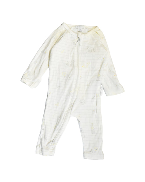 A White Jumpsuits from Purebaby in size 0-3M for neutral. (Front View)