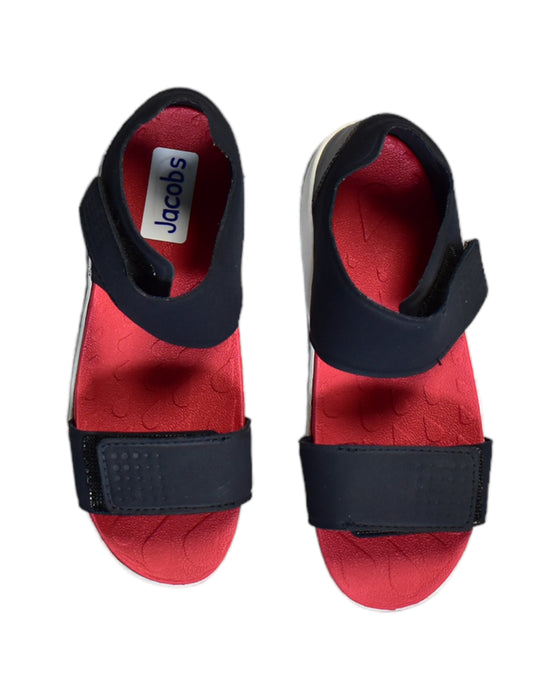 A Red Sandals from Bobux in size 5T for girl. (Back View)