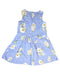 A Blue Sleeveless Dresses from Gingersnaps in size 10Y for girl. (Back View)
