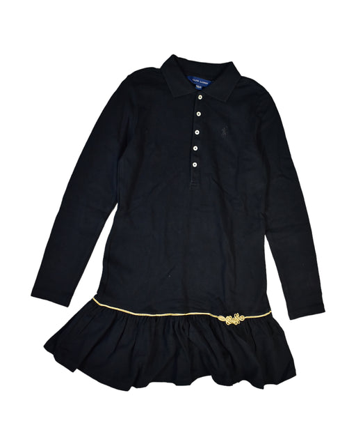 A Black Long Sleeve Dresses from Ralph Lauren in size 8Y for girl. (Front View)