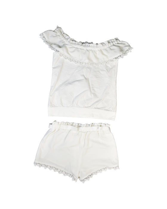 A White Shorts Sets from Nicholas & Bears in size 12Y for girl. (Back View)