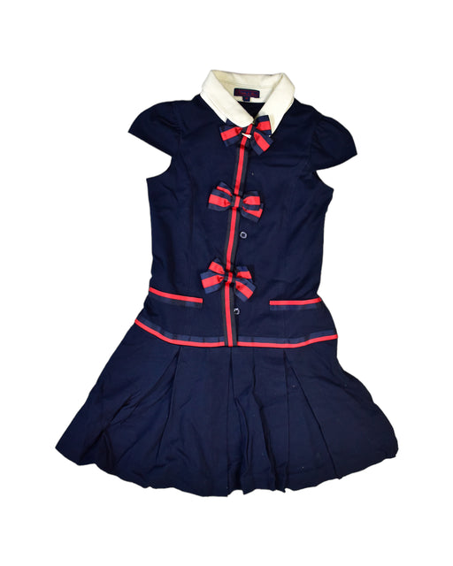 A Navy Short Sleeve Dresses from Nicholas & Bears in size 8Y for girl. (Front View)