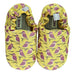 A Yellow Slip Ons from Poco Nido in size 12-18M for neutral. (Back View)