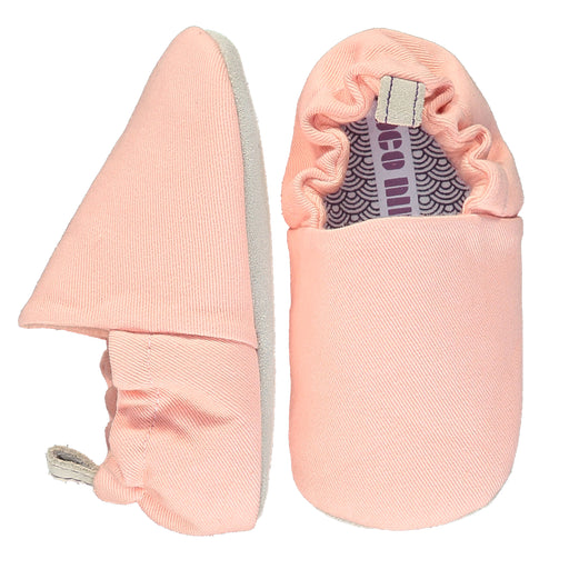 A Pink Slip Ons from Poco Nido in size 18-24M for girl. (Front View)
