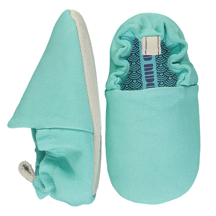 A Blue Slip Ons from Poco Nido in size 18-24M for boy. (Front View)